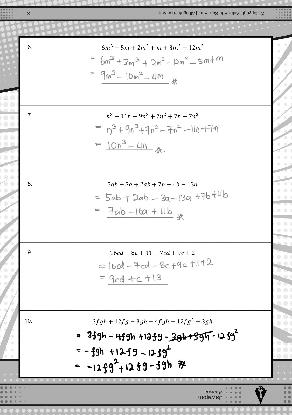 Supermath Algebra - Buku Latihan Matematik Tingkatan 1,2,3,4,5 - (TBAM1001)