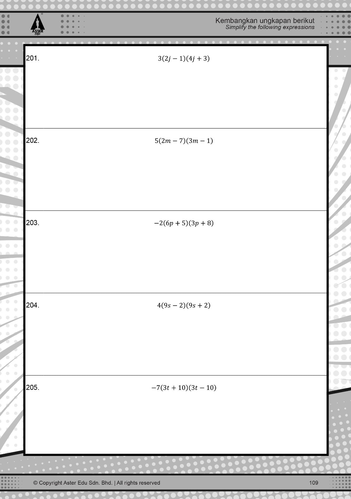 Supermath Algebra - Buku Latihan Matematik Tingkatan 1,2,3,4,5 - (TBAM1001)