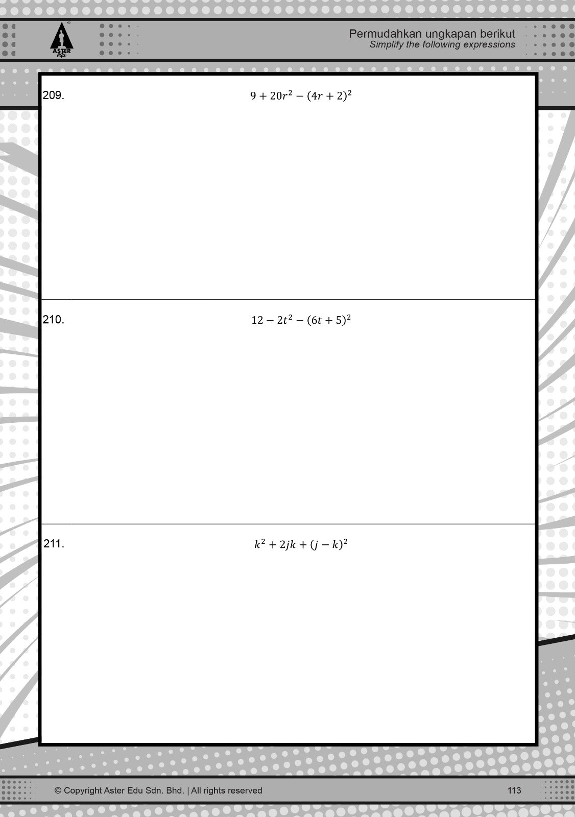 Supermath Algebra - Buku Latihan Matematik Tingkatan 1,2,3,4,5 - (TBAM1001)