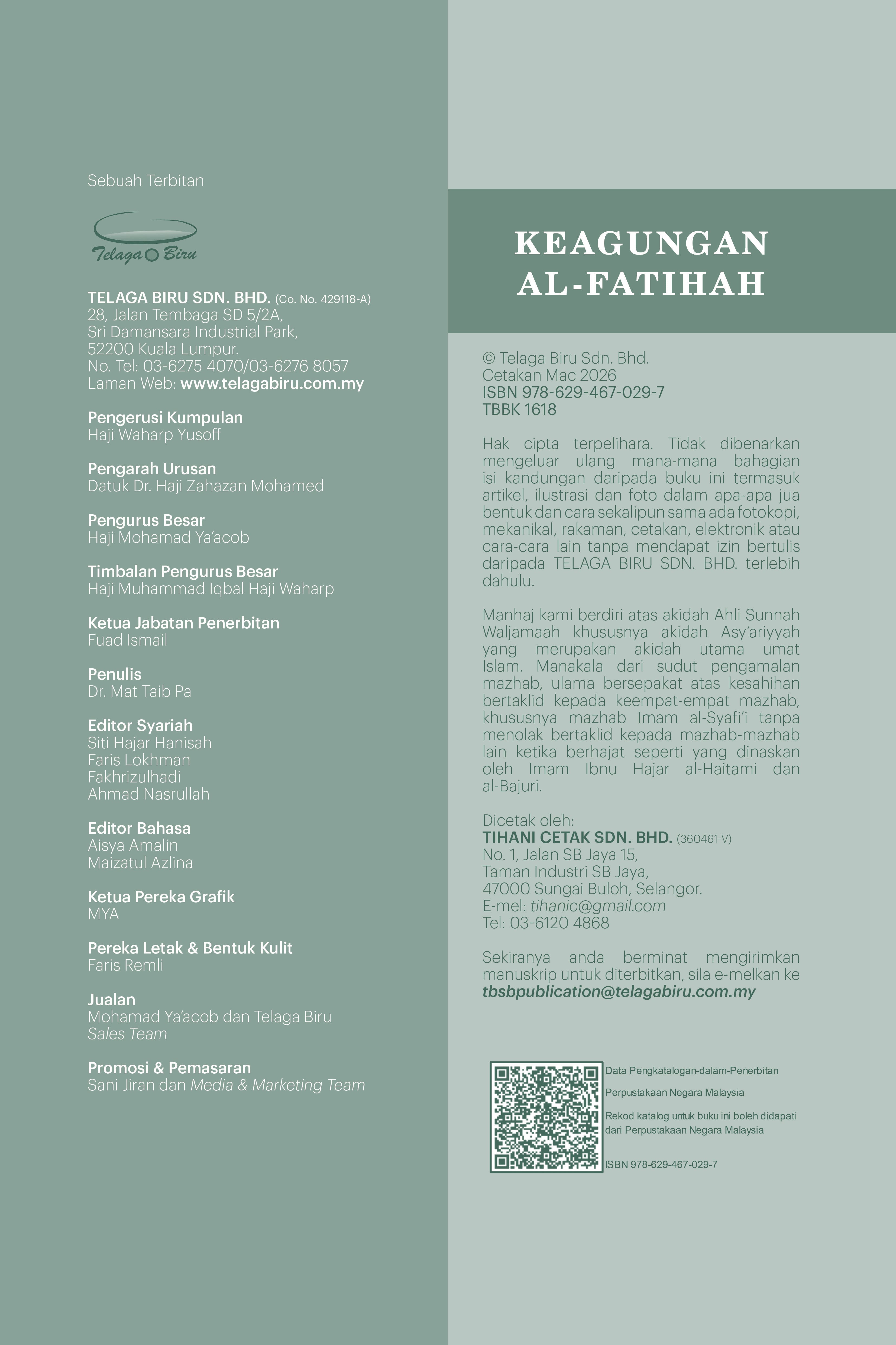 Keagungan Al-Fatihah - (TBBK1618)
