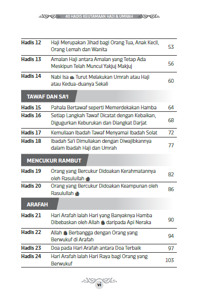 40 Hadis Keutamaan Haji & Umrah - (TBBK1564)