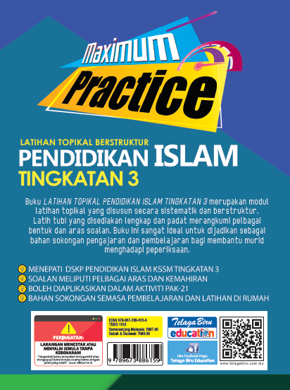 Maximum Practice PT3 Latihan Topikal Berstruktur Pendidikan Islam Tingkatan 3 - (TBBS1190)