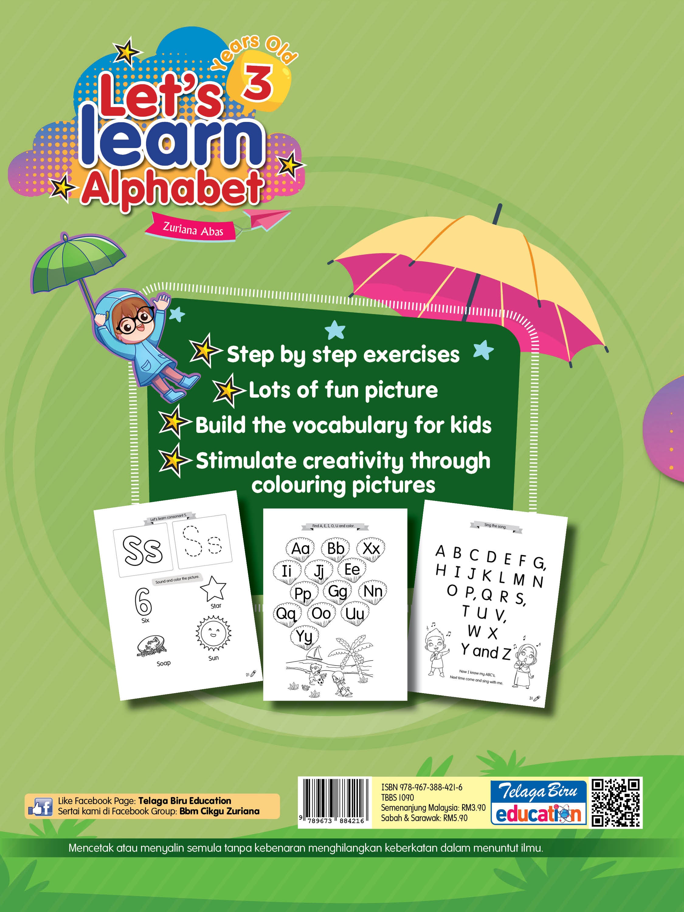 Let's Learn Alphabet 3 Years Old - (TBBS1090)