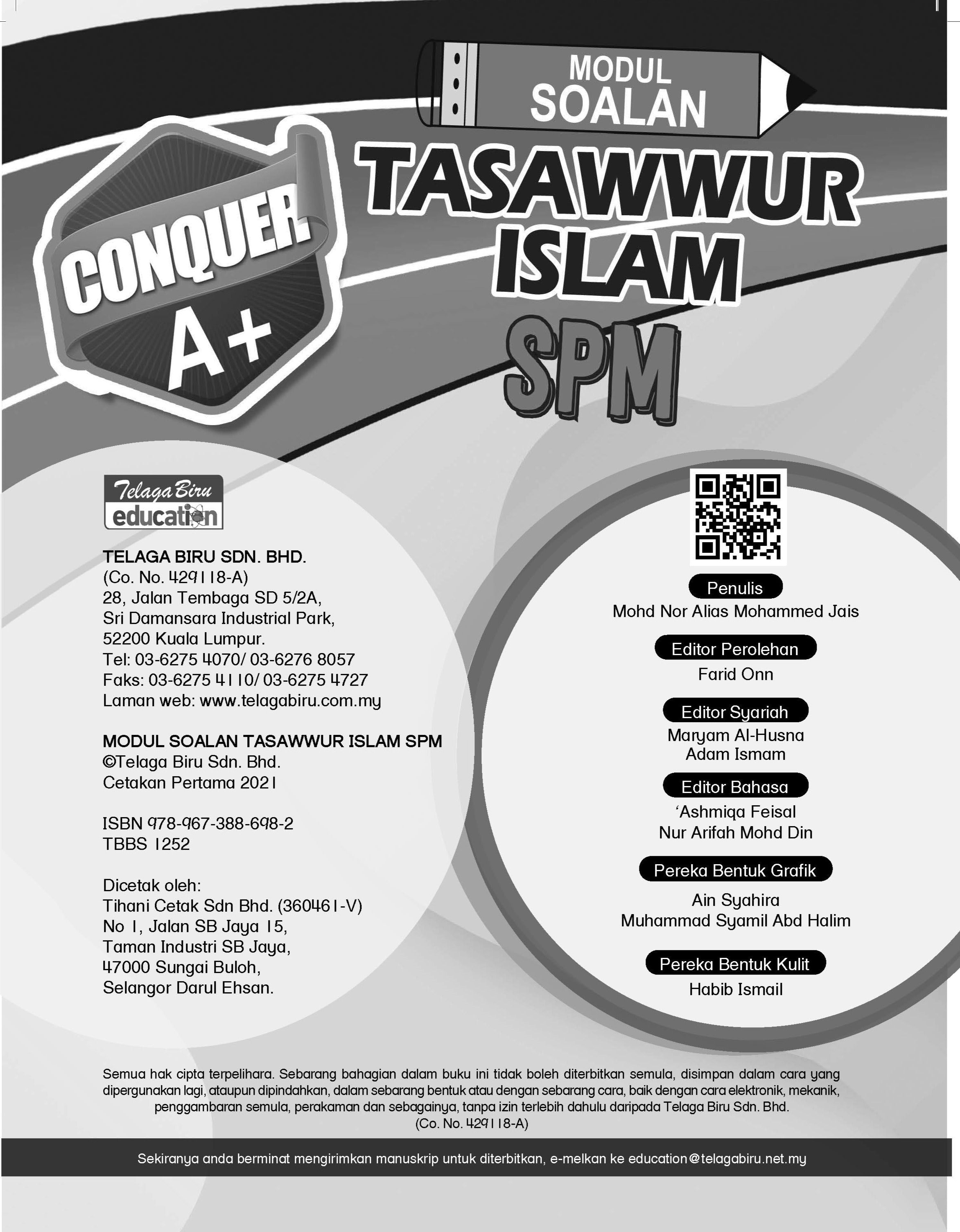 Conquer A+ Modul Soalan Tasawwur Islam SPM - (TBBS1252)