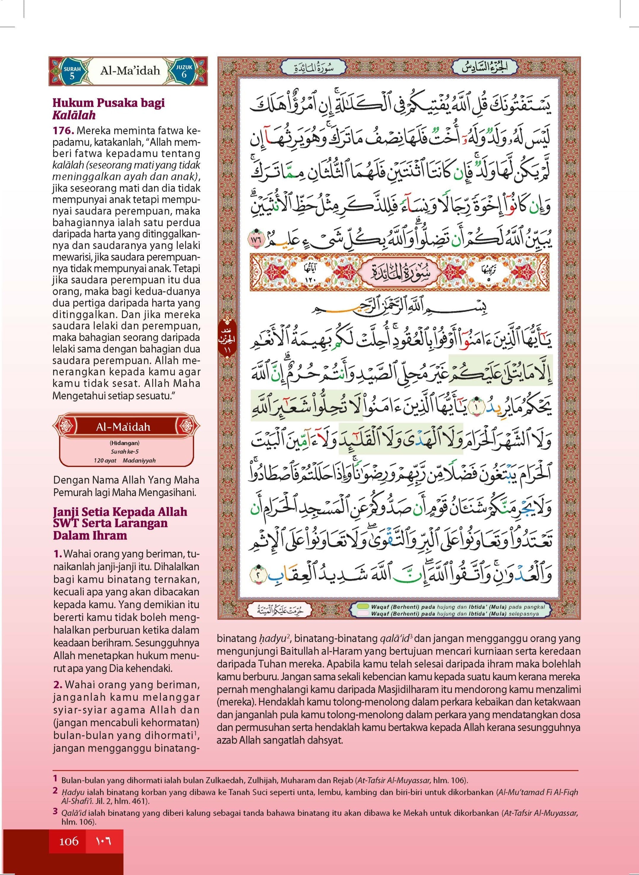 Al-Quran Al-Karim & Terjemahan Al-Ghufran (Diari Batik) (Tagging) - (TBAQ1055)