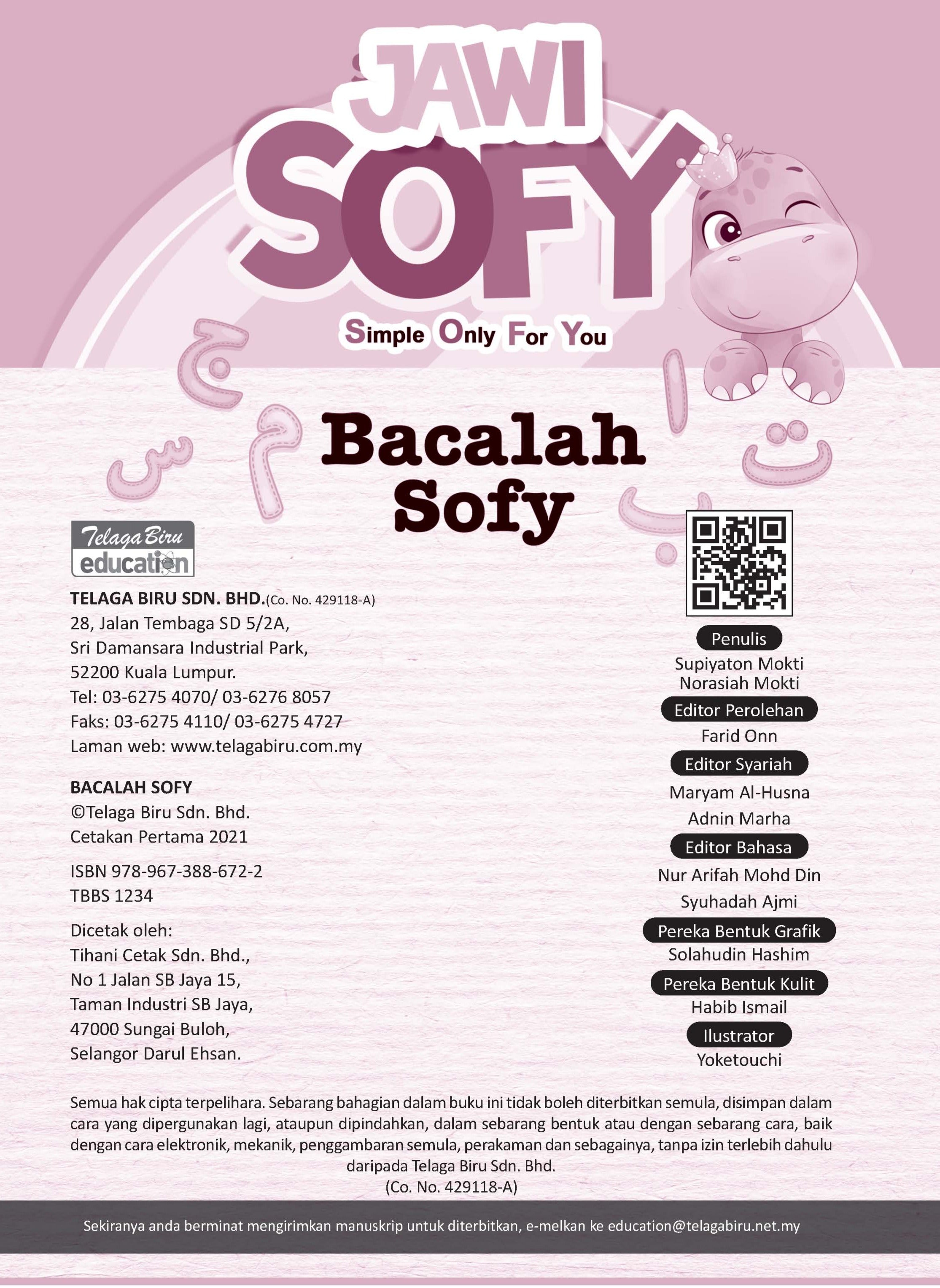 Jawi Sofy - Bacalah Sofy - (TBBS1234)