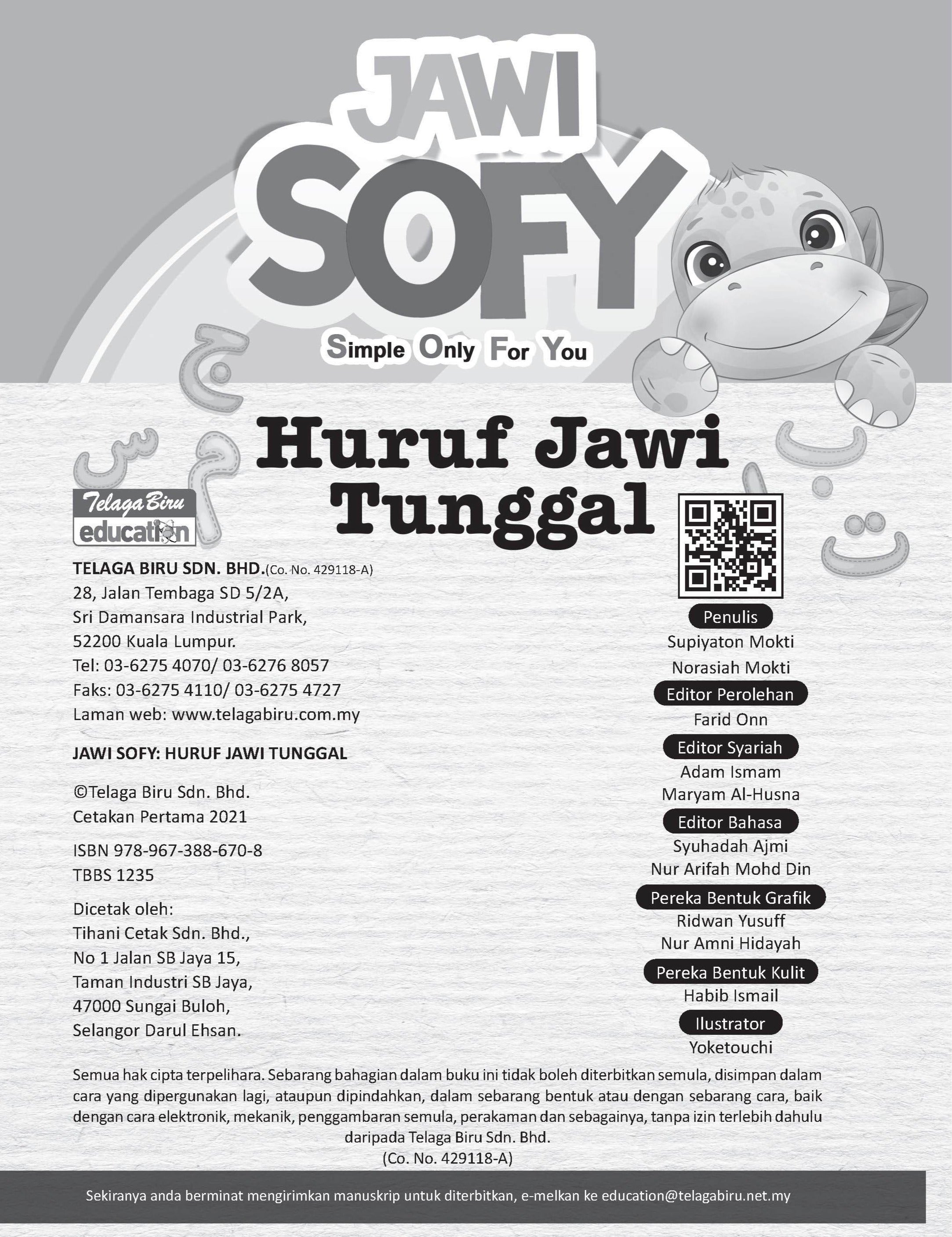 Jawi Sofy - Huruf Jawi Tunggal - (TBBS1235)