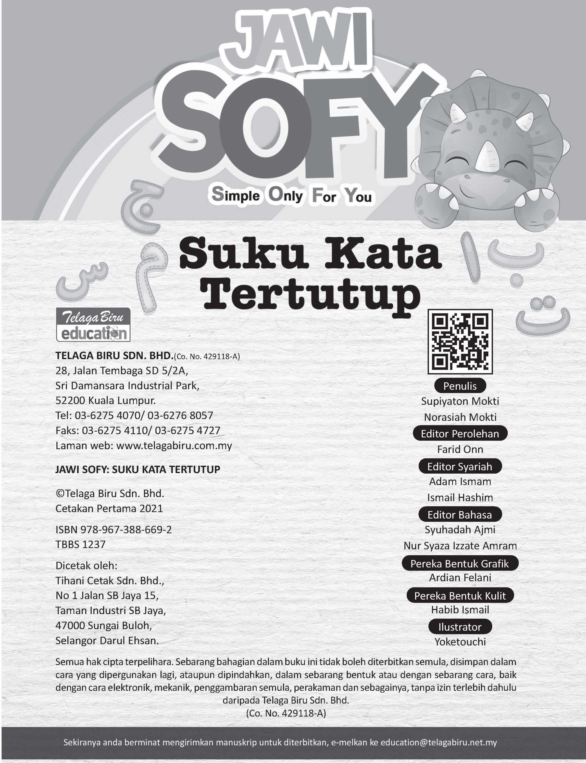 Jawi Sofy - Suku Kata Tertutup - (TBBS1237)
