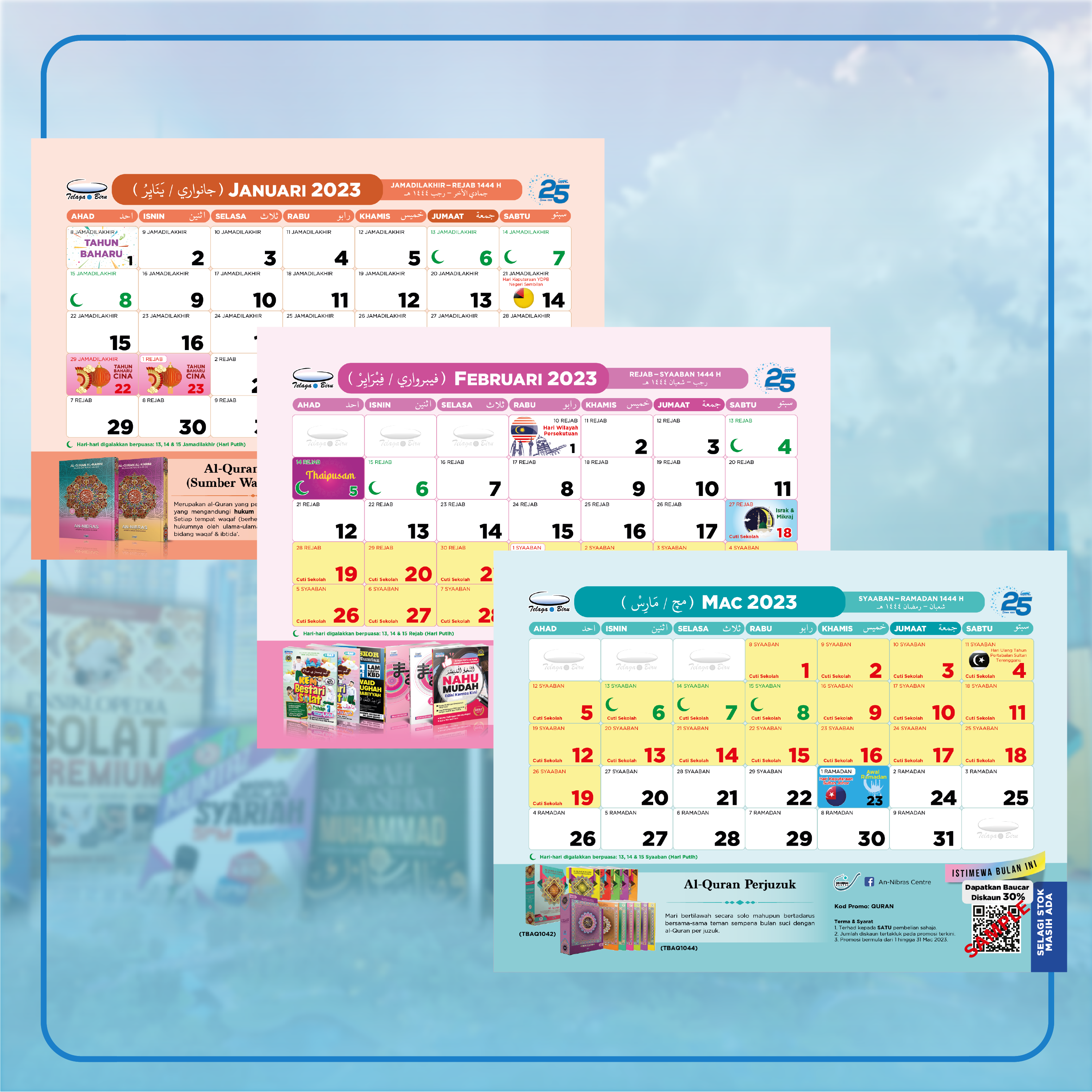 Kalendar Premium Telaga Biru 2023